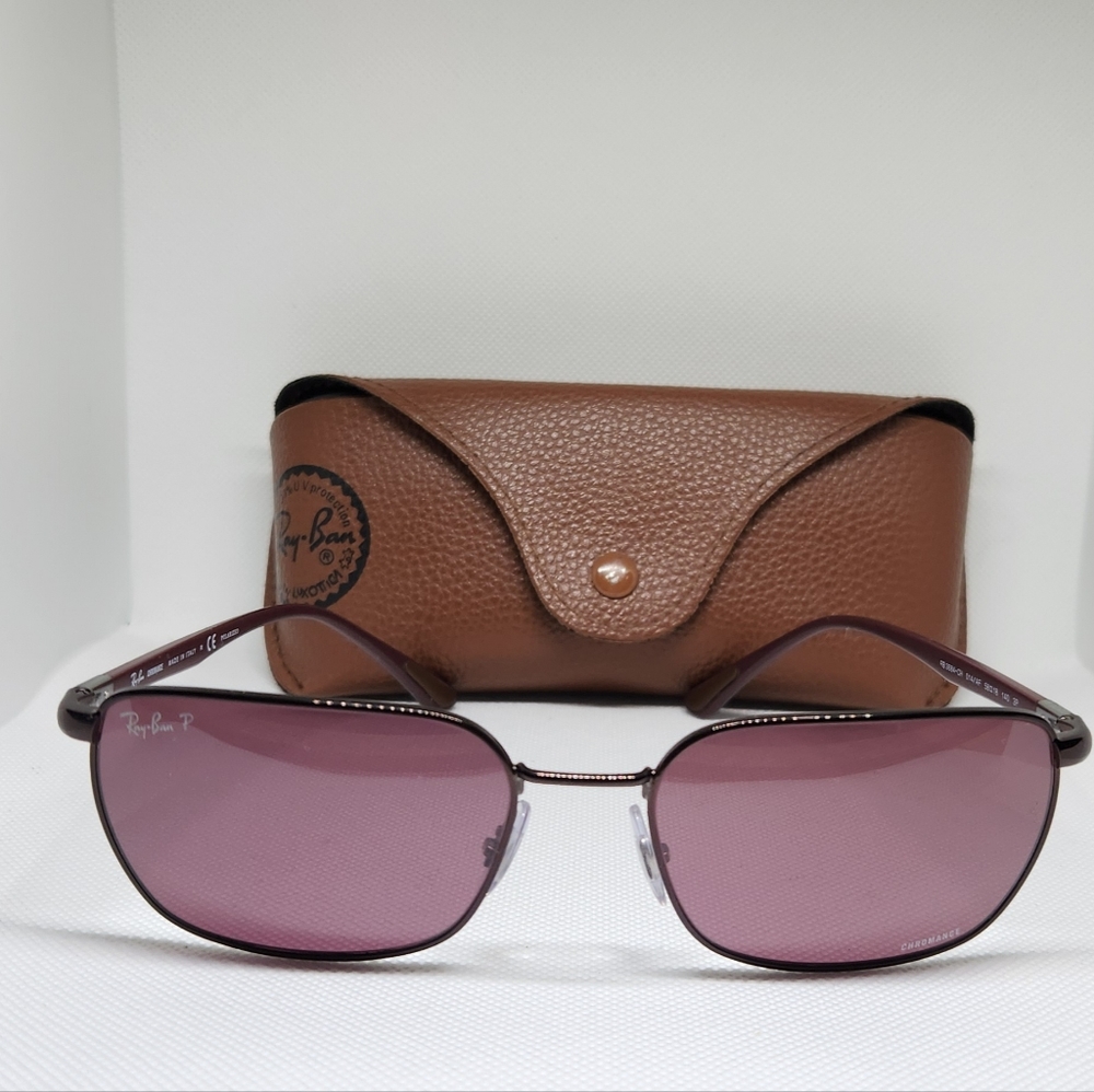 Ray-Ban Chromance Poloarized Violet Brown Sunglasses.